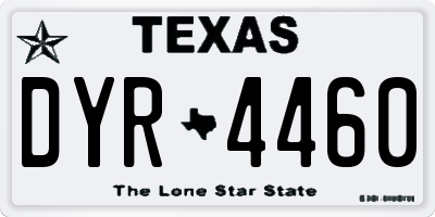 TX license plate DYR4460