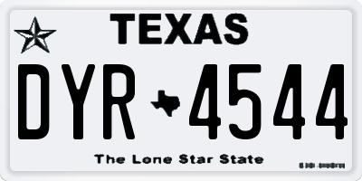 TX license plate DYR4544
