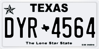 TX license plate DYR4564
