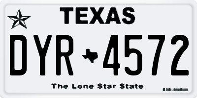 TX license plate DYR4572