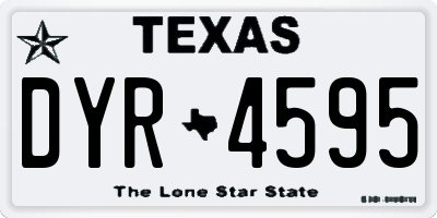 TX license plate DYR4595