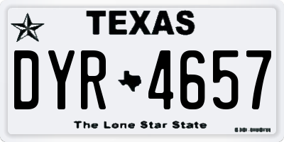 TX license plate DYR4657