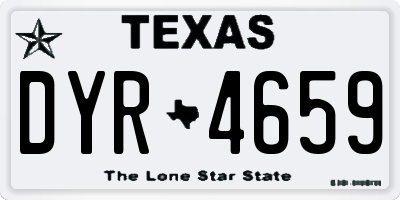 TX license plate DYR4659