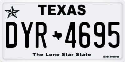 TX license plate DYR4695