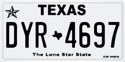 TX license plate DYR4697