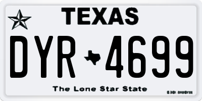 TX license plate DYR4699