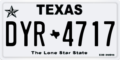 TX license plate DYR4717