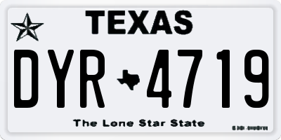 TX license plate DYR4719