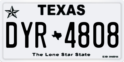 TX license plate DYR4808