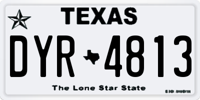 TX license plate DYR4813