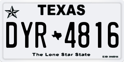 TX license plate DYR4816