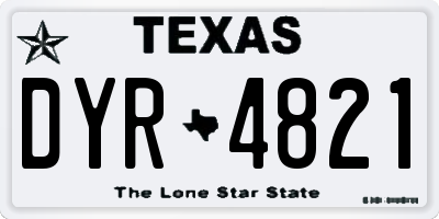 TX license plate DYR4821