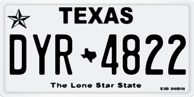 TX license plate DYR4822