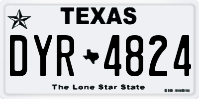 TX license plate DYR4824