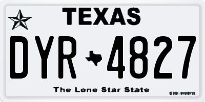 TX license plate DYR4827