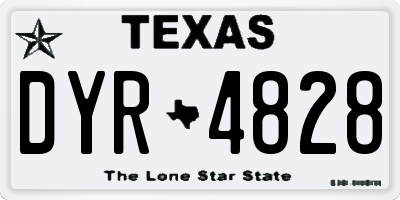 TX license plate DYR4828