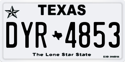 TX license plate DYR4853