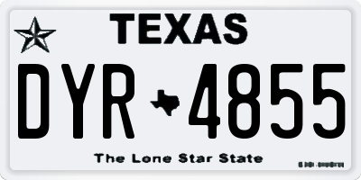 TX license plate DYR4855