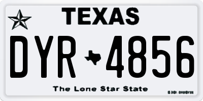 TX license plate DYR4856