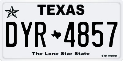 TX license plate DYR4857