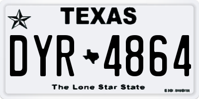 TX license plate DYR4864