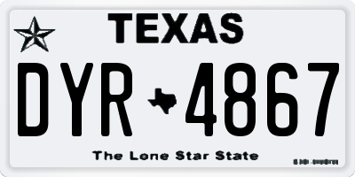 TX license plate DYR4867