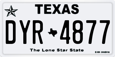 TX license plate DYR4877
