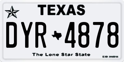 TX license plate DYR4878