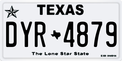 TX license plate DYR4879