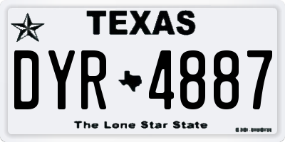 TX license plate DYR4887
