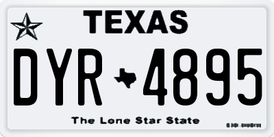 TX license plate DYR4895