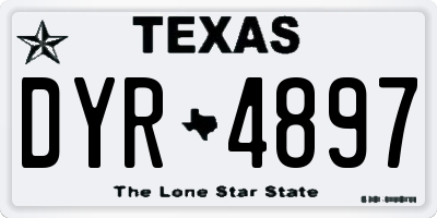 TX license plate DYR4897
