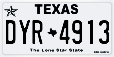 TX license plate DYR4913
