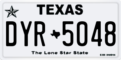 TX license plate DYR5048