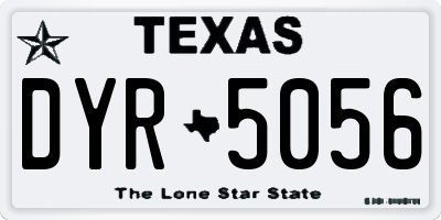 TX license plate DYR5056