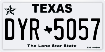 TX license plate DYR5057