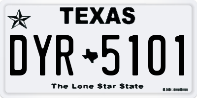 TX license plate DYR5101