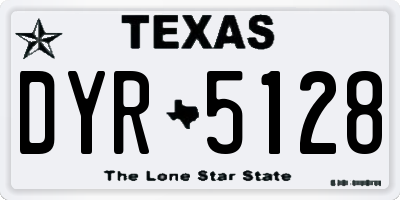 TX license plate DYR5128