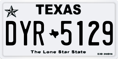 TX license plate DYR5129