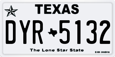 TX license plate DYR5132