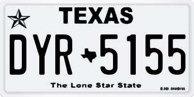 TX license plate DYR5155