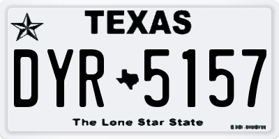 TX license plate DYR5157