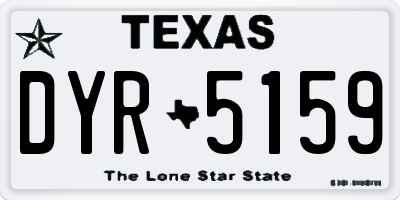 TX license plate DYR5159