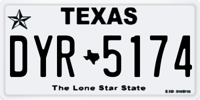 TX license plate DYR5174