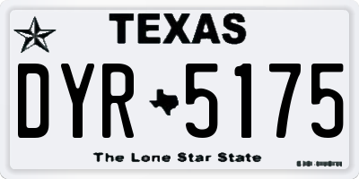 TX license plate DYR5175