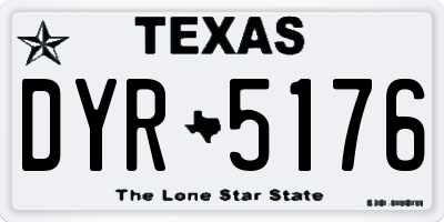 TX license plate DYR5176