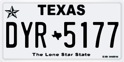 TX license plate DYR5177
