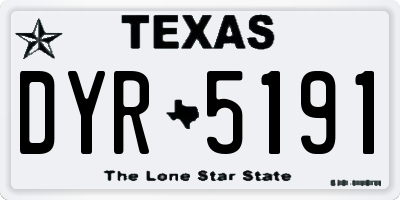 TX license plate DYR5191