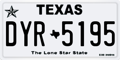 TX license plate DYR5195