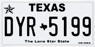 TX license plate DYR5199